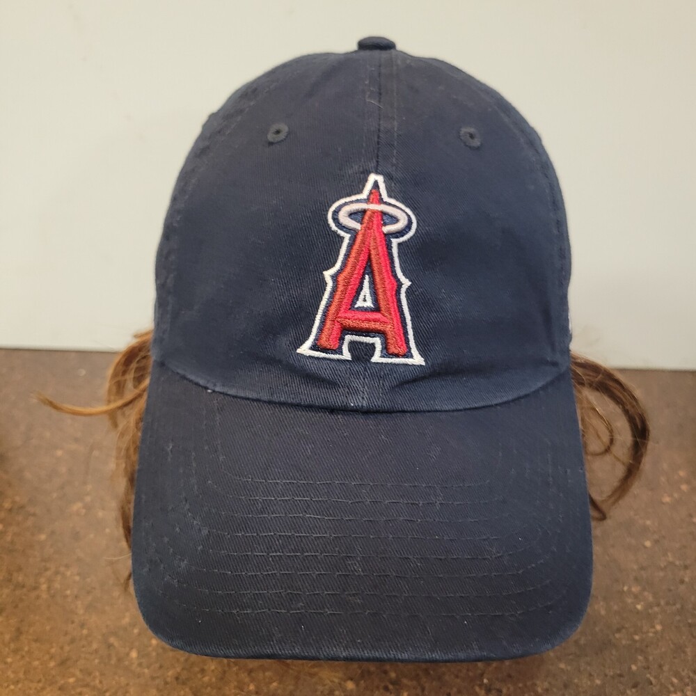 Los Angeles Angels Baseball Cap Hat Mens OSFM Black MLB Sports Adjustable Strap